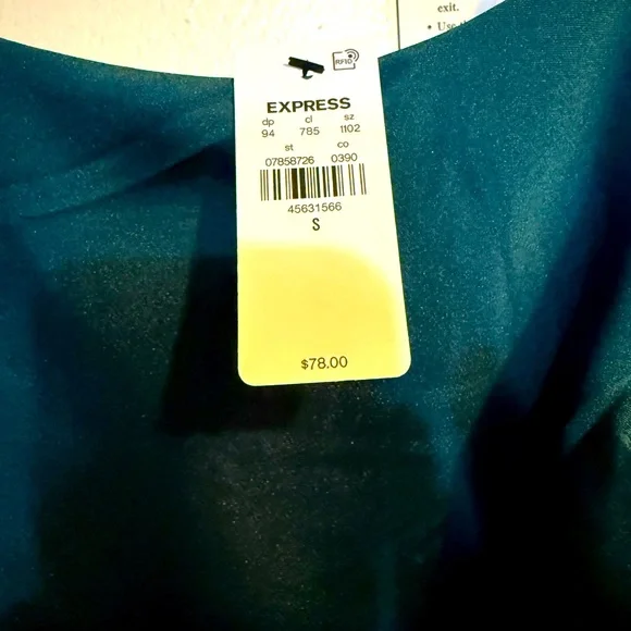 Brand New Express Dark Green Midi Slip Dress with Spaghetti Straps. Size S - Picture 2 of 3